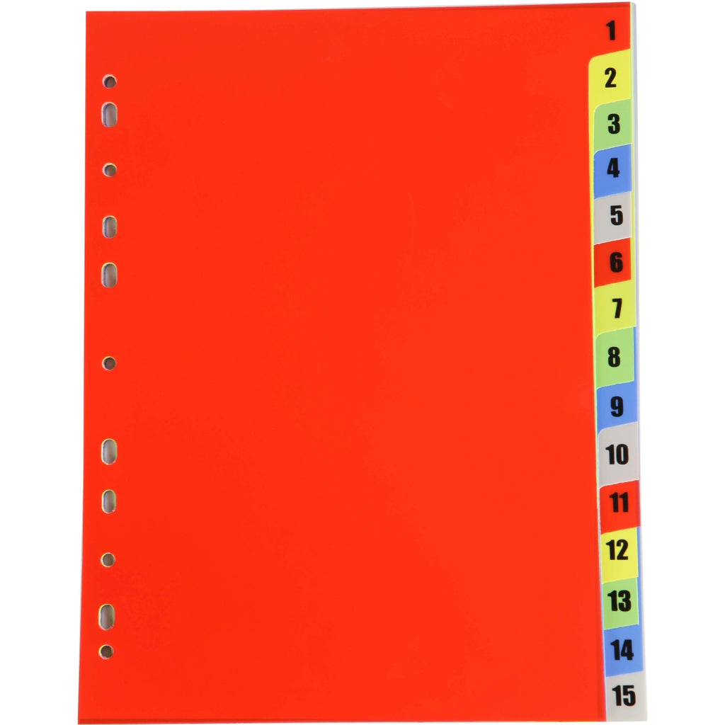 Dividers in Multi color count 1 to 15