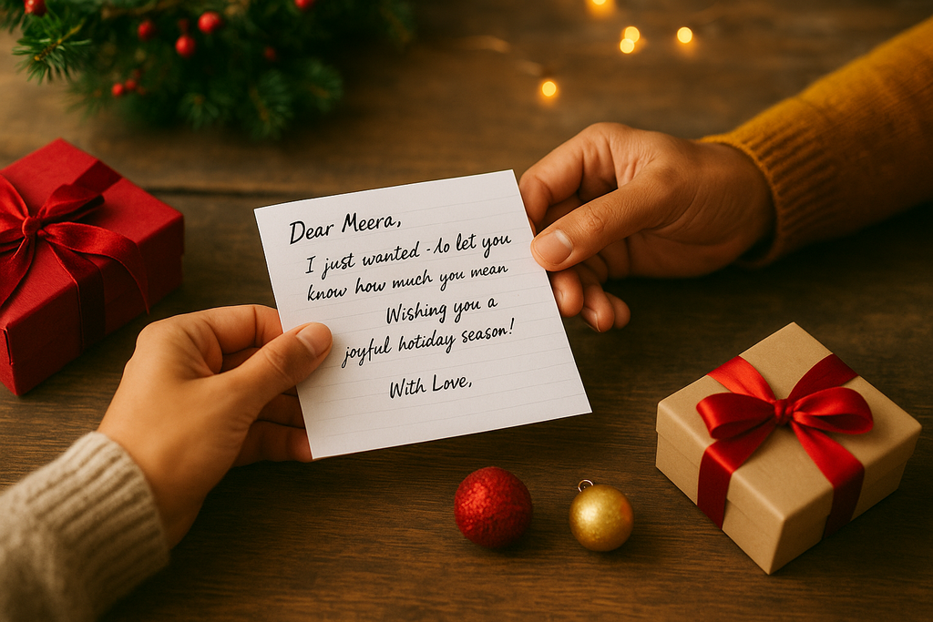 Link Between Handwritten Notes and Stronger Festive Relationships