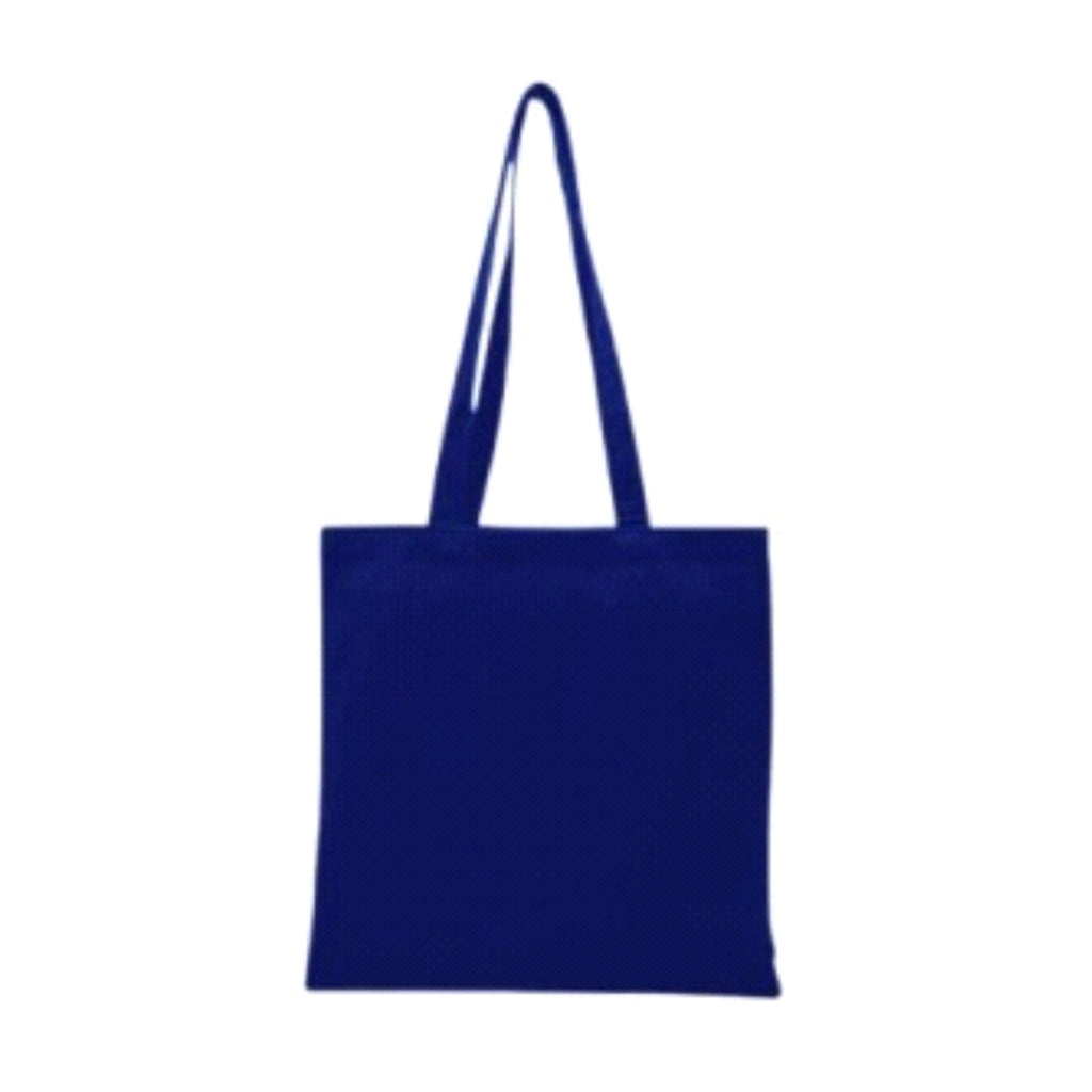 Worldone 350 GSM Cotton Tote Bag (37 x 40 cm) | Heavy-Duty Reusable Shopping Bag with Long Handles | Eco-Friendly Carry Bag for Grocery, Office & Gift Use | Navy Blue | Pack of 2