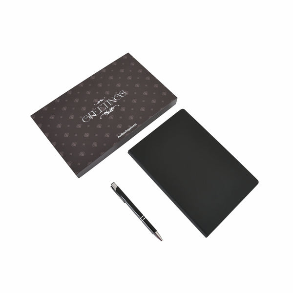 WorldOne Premium A5 Notebook & Metal Ball Pen Gift Set | 160 Pages, 90 GSM Paper, Elegant PU Cover, Luxury Keepsake Box | Ideal for Corporate Gifting, Professionals, Students & Event