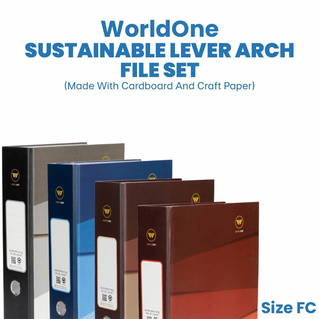 Worldone Paper Lever Arch File, 2.6mm Thick paper+paper hard board She ...