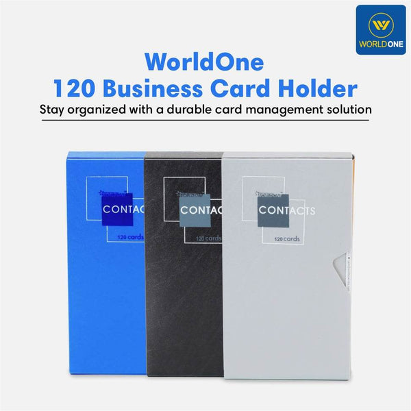 Worldone 120 Business Card Holder with Protective Case and Classification Label | Durable, Compact and Professional - Worldone India Shoppe