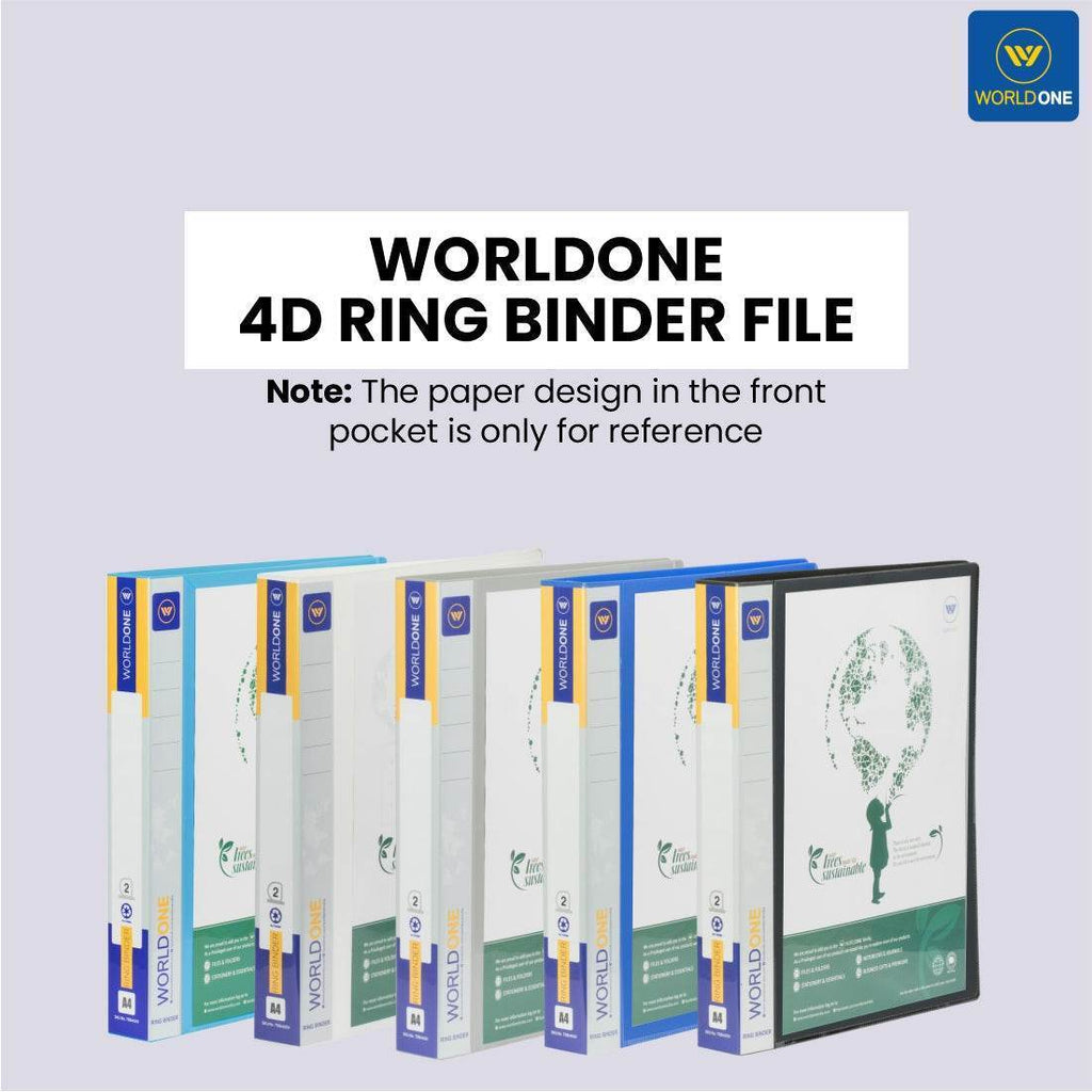 Chrome Plated Pvc Sheets Worldone 4D Ring Binder File For Documents