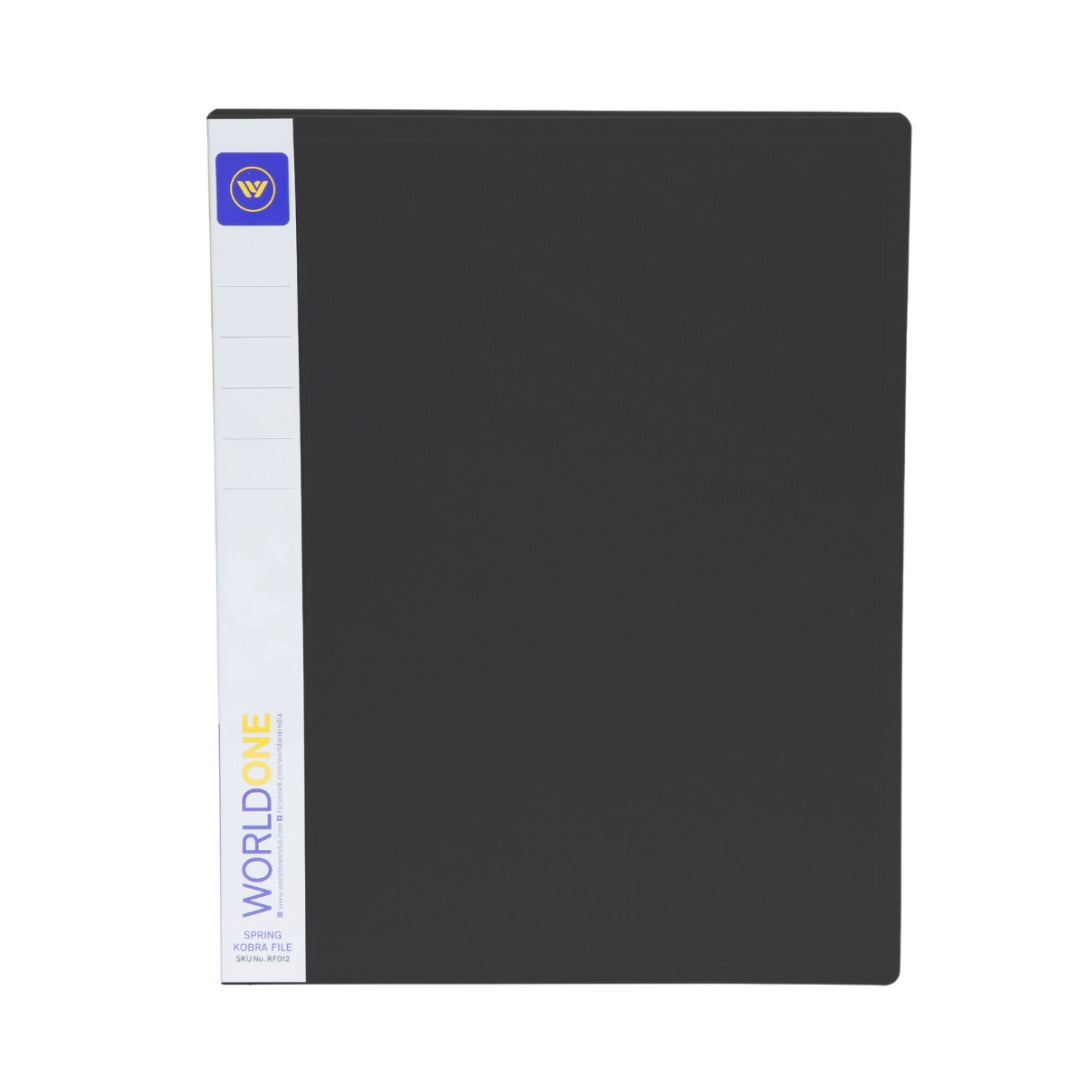 Worldone Twin Clip File with Half Pocket for Losse Papers, 0.8mm PP Sh ...
