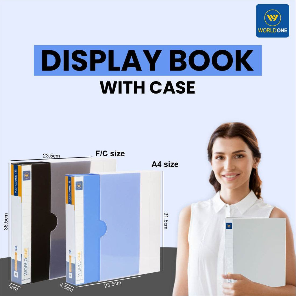 A5 Display Book Presentation Folder – 60 Clear Plastic Pockets