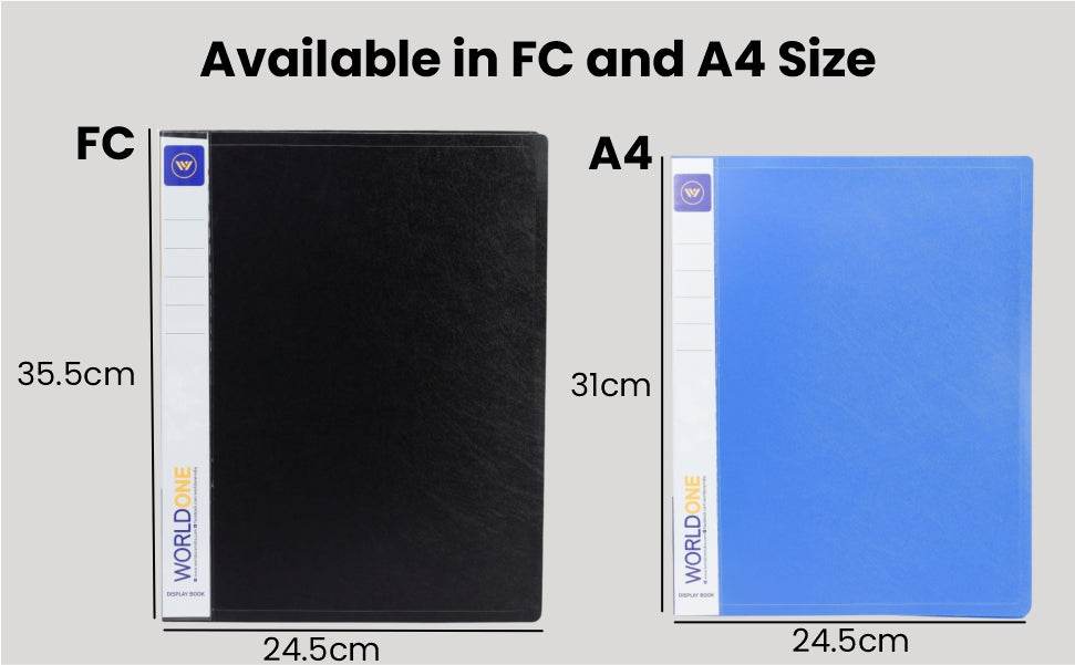 Worldone Presentation Display Book File | Made of 1.5 mm Virgin PP