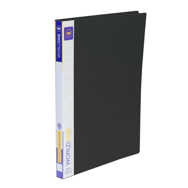 Worldone Twin Clip File with Half Pocket for Losse Papers, 0.8mm PP Sh ...