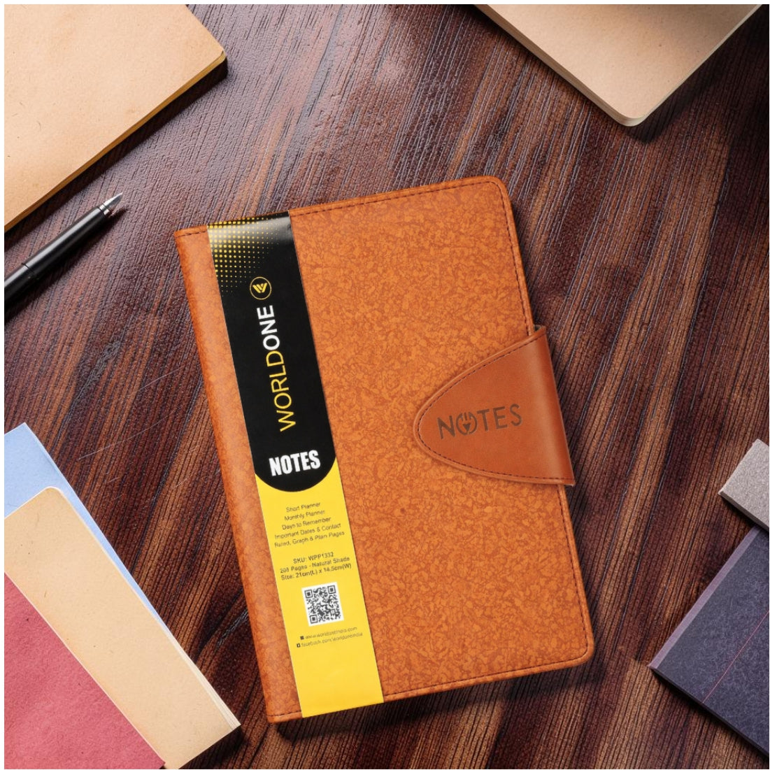 WORLDONE Executive Notebook with PU Leather Felt Cover, Magnetic Loop ...