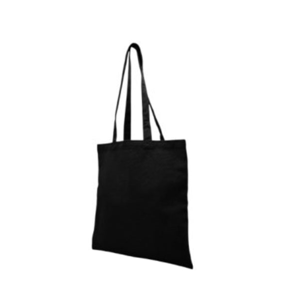 Worldone 350 GSM Cotton Tote Bag (37 x 40 cm) | Heavy-Duty Reusable Shopping Bag with Long Handles | Eco-Friendly Carry Bag for Grocery, Office & Gift Use | Black | Pack of 2