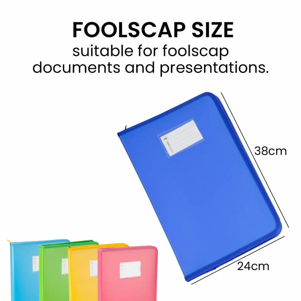 Worldone Zipper Display Book Folder for Documents, with Name Card