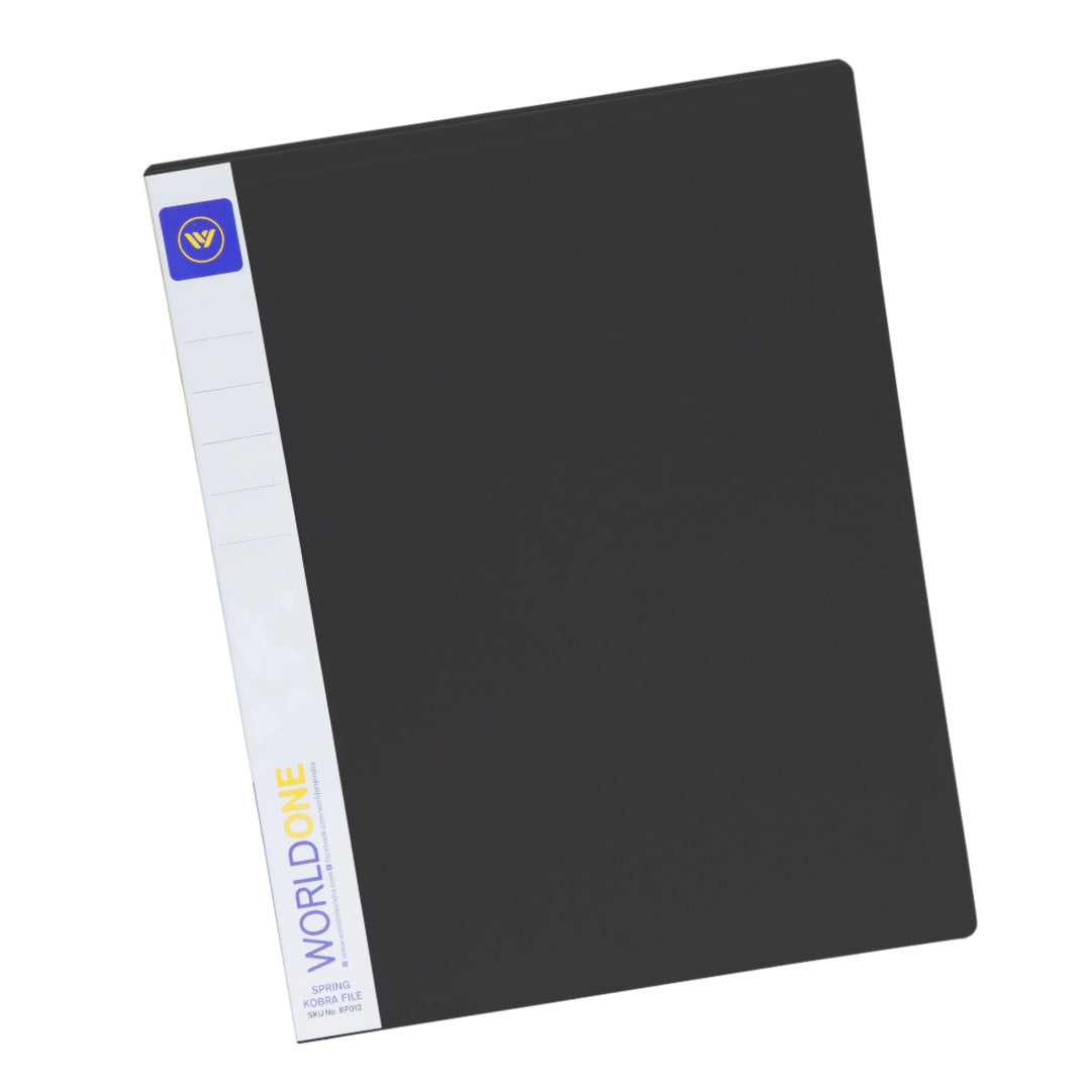 Worldone Twin Clip File with Half Pocket for Losse Papers, 0.8mm PP Sh ...