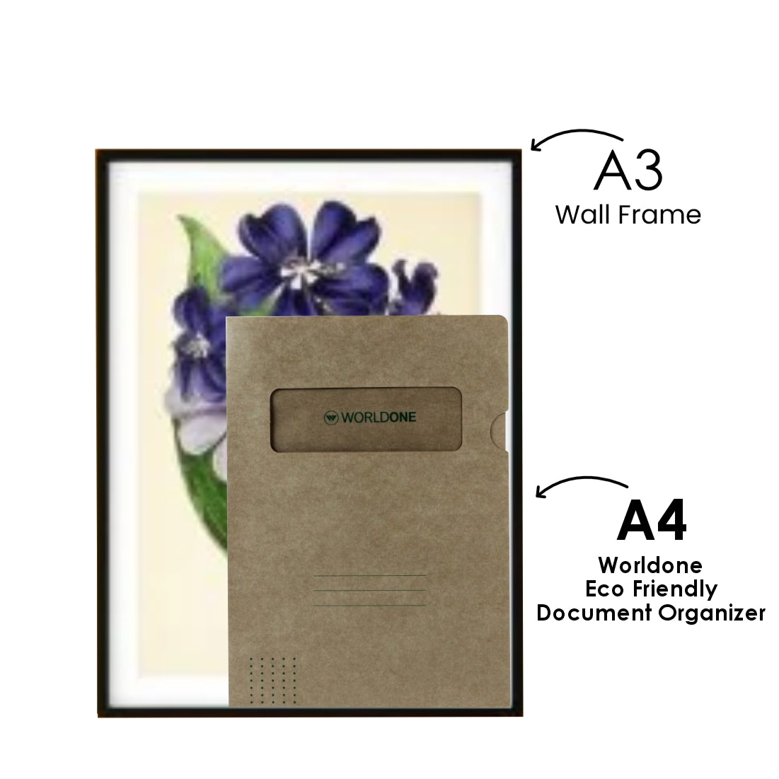 Worldone Eco Friendly Documents Organizer, Fine Quality Paper L Folder ...