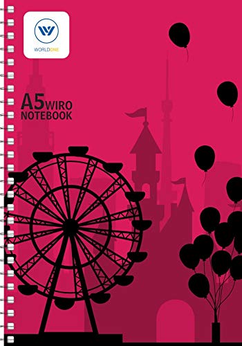 Hard Bound Wiro Notebook with Designer Cover A5 Size