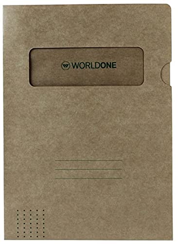 Worldone Eco Friendly Document Projects & Certificate Organizer L Folder Kraft Extra-large size to Keep your Documents Neat Made of Super Fine Quality Paper Suitable for Office Stationery Supplies