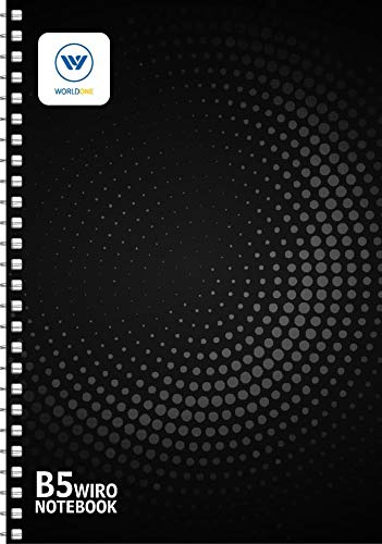 Worldone Hard Bound Wiro Notebook with 200 Eco friendly and Elemental Chlorine-Free, Single Ruled Pages, B5 Size, Assorted Designer Covers (As per availability)