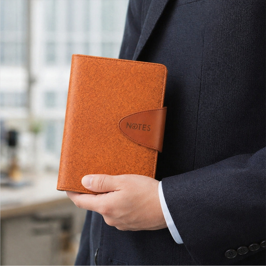 WORLDONE Executive Notebook with PU Leather Felt Cover, Magnetic Loop ...