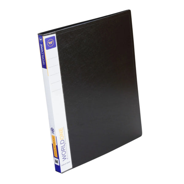Worldone Display Book File Folder | 20 Top Loading Clear Pockets | 0.8 mm Virgin PP | Display File for  Presentations , Documents, Reports & Menus