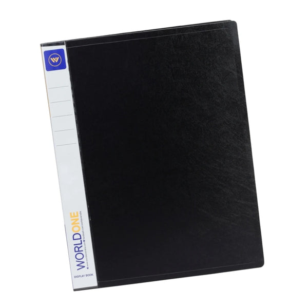 Worldone Display Book File Folder | 50 Top Loading Clear Pockets | 0.8 mm Virgin PP | Display File for Presentations, Documents, Reports & Menus