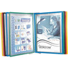 Worldone Wall Mount Hanging Display Pockets for Documents/ Notices, Both Side Transparent, Thick Border, Ultrasonic Sealing, Smooth Flipping Mechanism, A4 Size