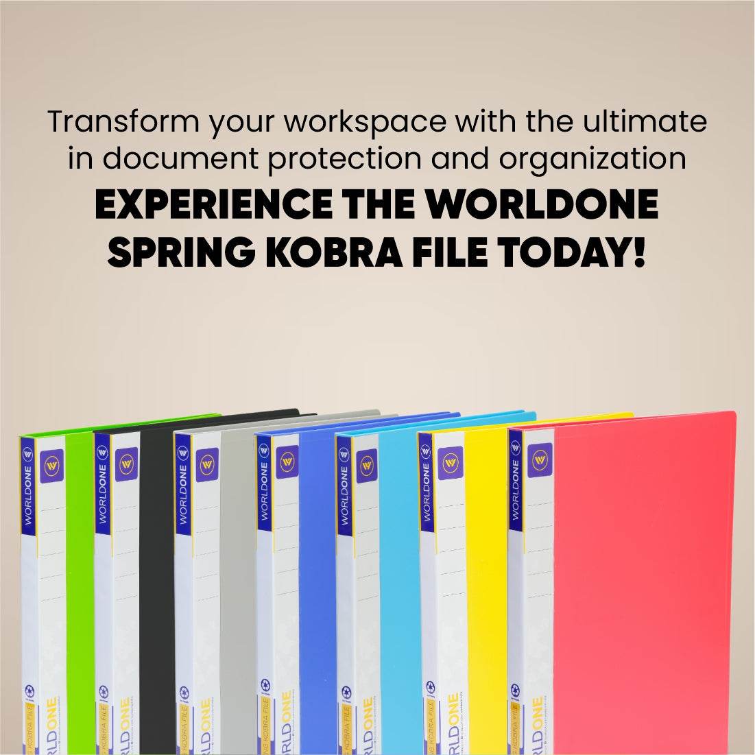 Worldone Spring Kobra File with Half Pocket on Inside Cover, Spine Lab ...