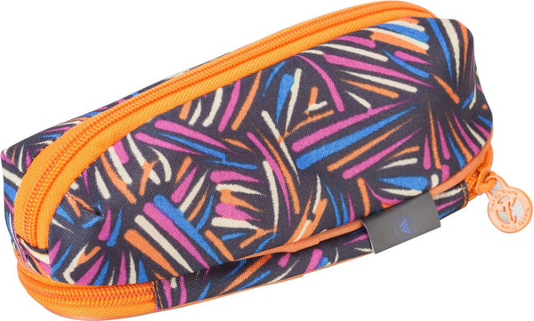 Cool Prints Trendy Trunk | Multi Colored Pouch | Double Compartment Zipper Pouch | Stationery Pouch | Multipurpose Case | Wire and Cable Pouch | Travel Pouch