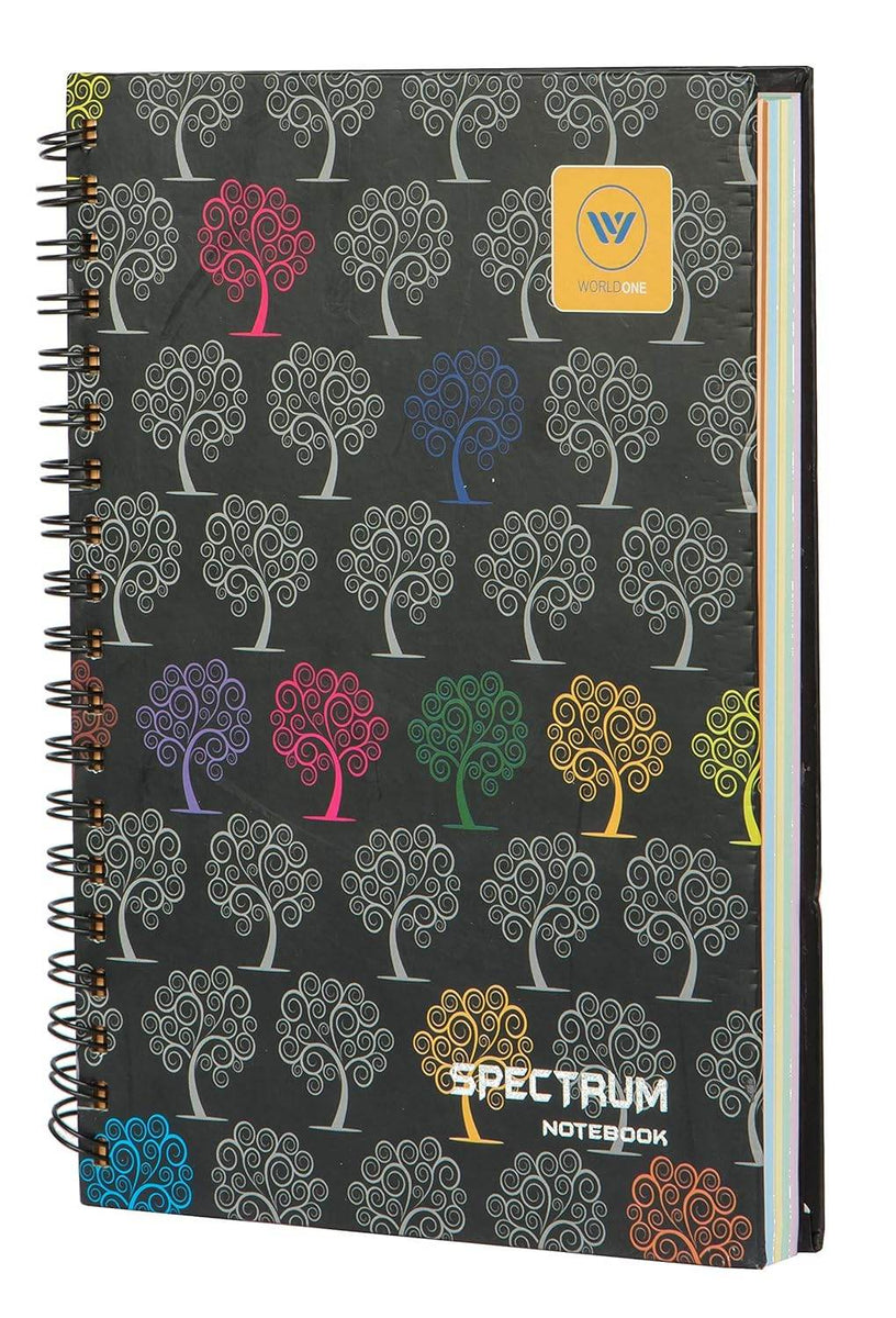 Worldone Super Stylish & Premium Spectrum Note Book with Designer Cove ...