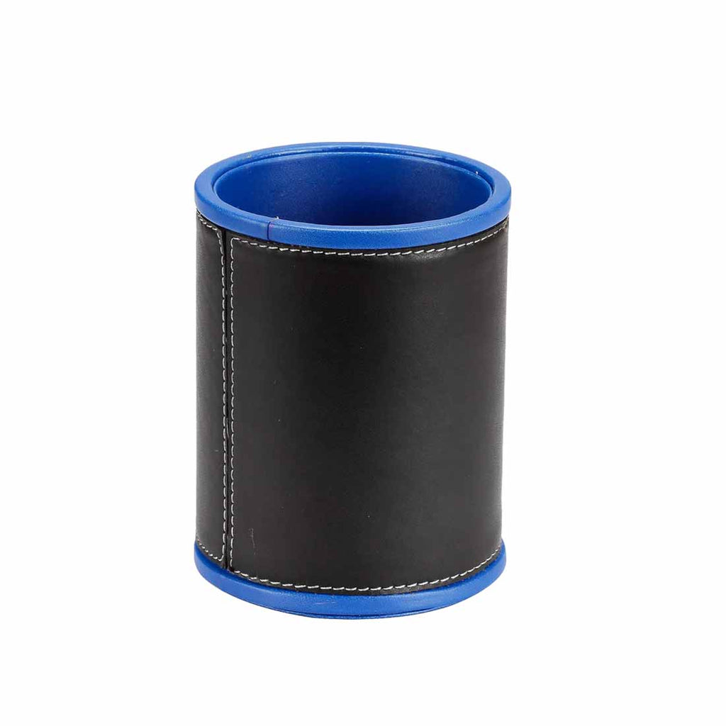 Worldone Tumbler Shaped PU Pen Holder, Desk Accessories Organizer, Abrasion Resistant, Pen & Pencil Stand, Stationery Storage for Home & Office