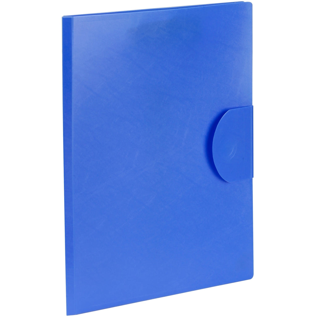 Worldone Conference Folder for Documents with Velcro Closer Flap for Safety, Provision for Pen and Writing Pad, Extra Pocket inside for loose Papers, Ideal for short Report & Presentations, Blue Pack of 2 Size A4