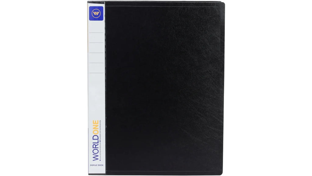 Worldone Display Book File Folder | 30 Top Loading Clear Pockets | 0.8 mm Virgin PP | Display File for  Presentations , Documents, Reports & Menus |  Pack of 2