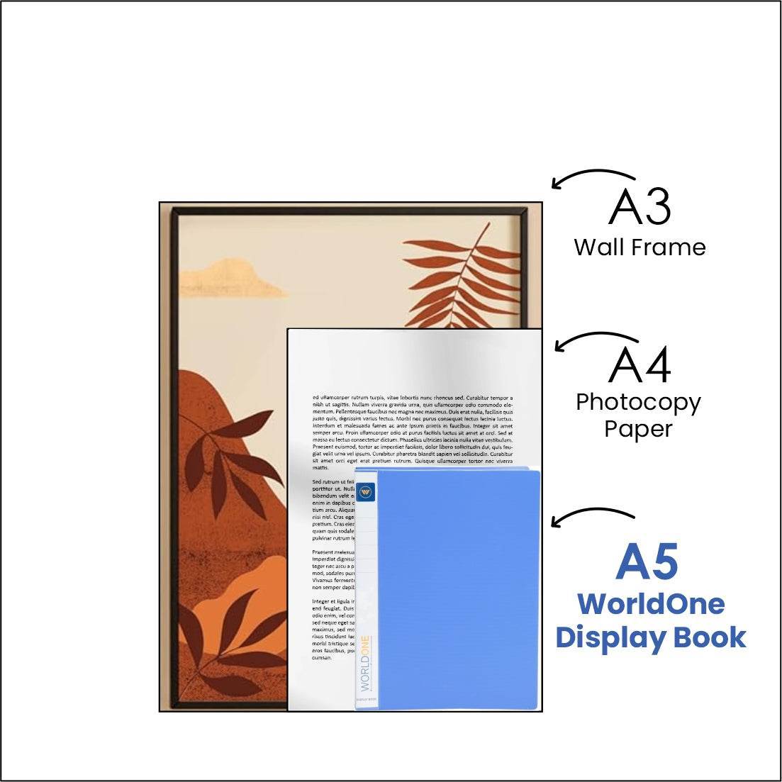 Worldone A5 Size Display Book File Folder (Small Size) with 20 Pockets ...