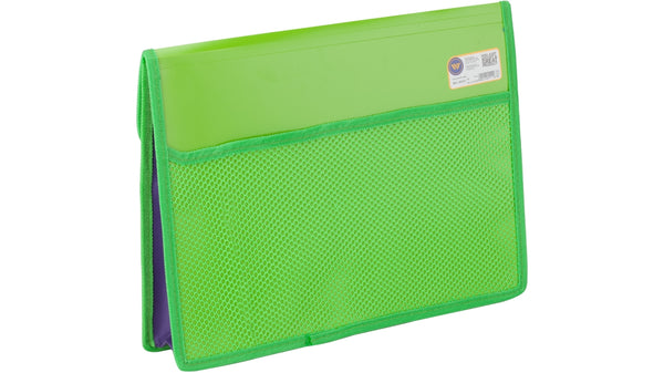 Worldone Flexi Executive Document Bag, Machine Fitted Snap Button, Fabric Border, Edge Binding for Protection, Cross line PP for Durability Expandable, FC (FULL SCAP)