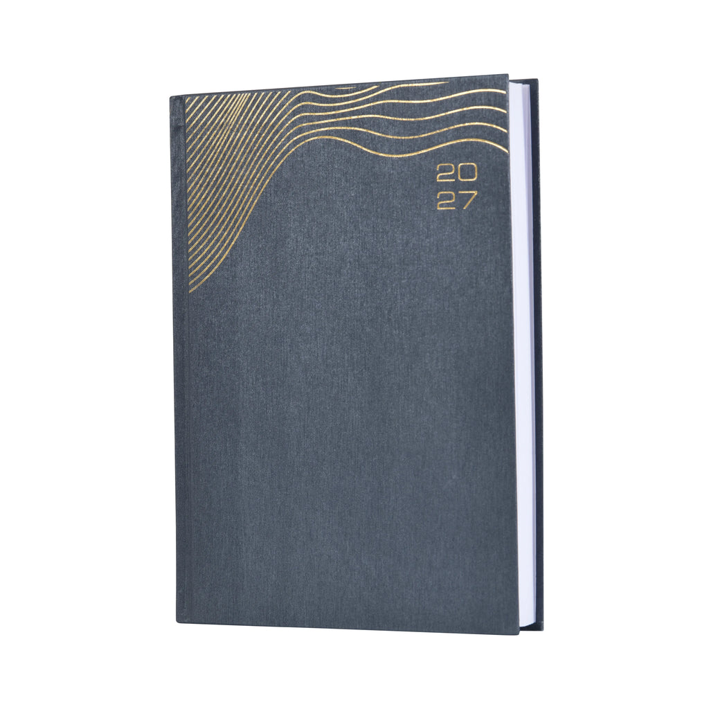 Worldone Premium Pu (Faux leather) finish Cardboard Bound Cover Horizontal Ruled, New Year Diary 2027 with 384 pages of 64 gsm Paper, used as a Planner/ Organiser/ Journal, Ideal for Corporate gifting