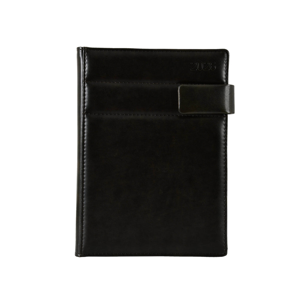 Worldone premium Pu (Faux leather) finish Cardboard Bound Cover Horizontal Ruled, New Year Diary 2026 with 432 pages of 64 gsm Paper, used as a Planner/ Organiser/ Journal, Ideal for Corporate gifting, Size B5 (Nescafe)