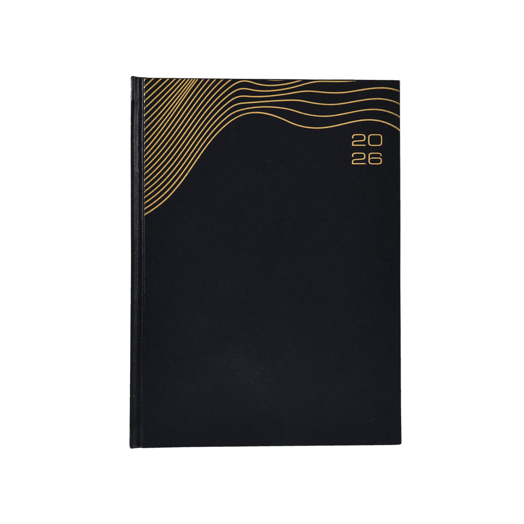 Worldone Premium Pu (Faux leather) finish Cardboard Bound Cover Horizontal Ruled, New Year Diary 2026 with 384 pages of 64 gsm Paper, used as a Planner/ Organiser/ Journal, Ideal for Corporate gifting