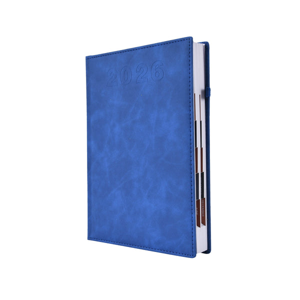 Worldone premium Pu (Faux leather) finish, Cardboard Bound Cover, Horizontal Ruled, New Year Diary 2026 with 432 pages of 64 gsm Paper, used as a Planner/ Organiser/ Journal, Size B5 (Nescafe) - Worldone India Shoppe
