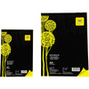 Worldone Note it Yellow Pad with Sturdy front and back covers, 70 gsm Narrow Horizontal Ruled, 50 Pages, Fancy Attractive printed Cover, Micro perforated, Acid-free Paper, use for writing quick notes in offices, conferences, events