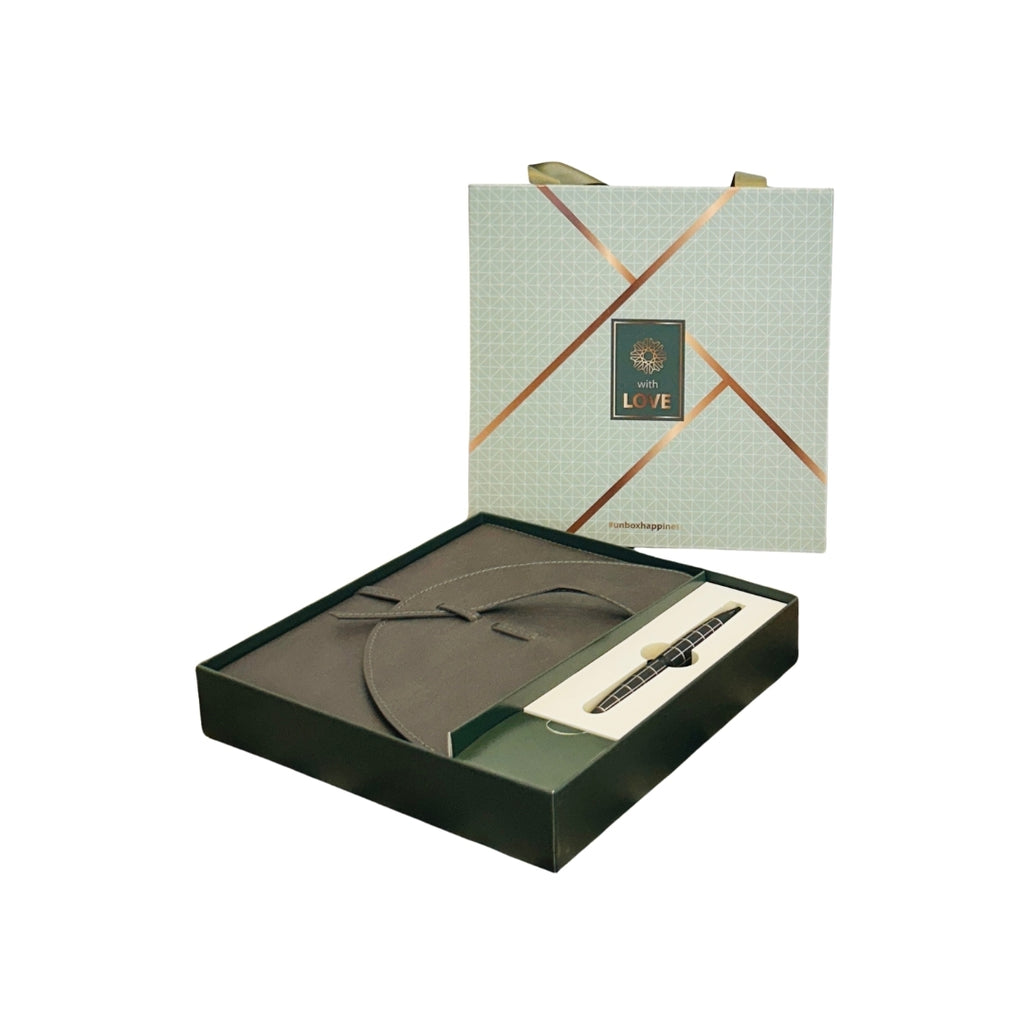 WorldOne Premium Gift Set | A5 Ruled Notebook (192 Pages, 90 GSM) + Metal Ball Pen | Elegant Office & Corporate Gift | Ideal for Gifting & Personal Use | Pack of 1