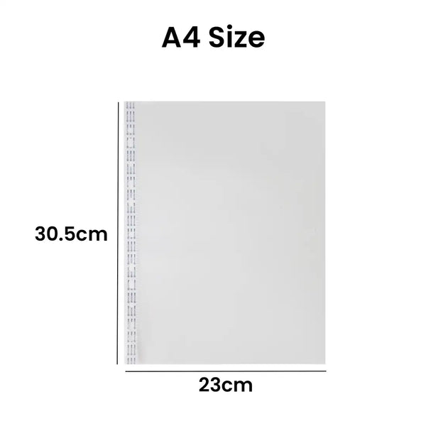 Worldone Transparent Sheet Protectors | 300 Micron Thickness (150+150 Micron) | Reinforced Binding, Scratch-Resistant, Non-Stick, Photocopy Safe | Pack of 50