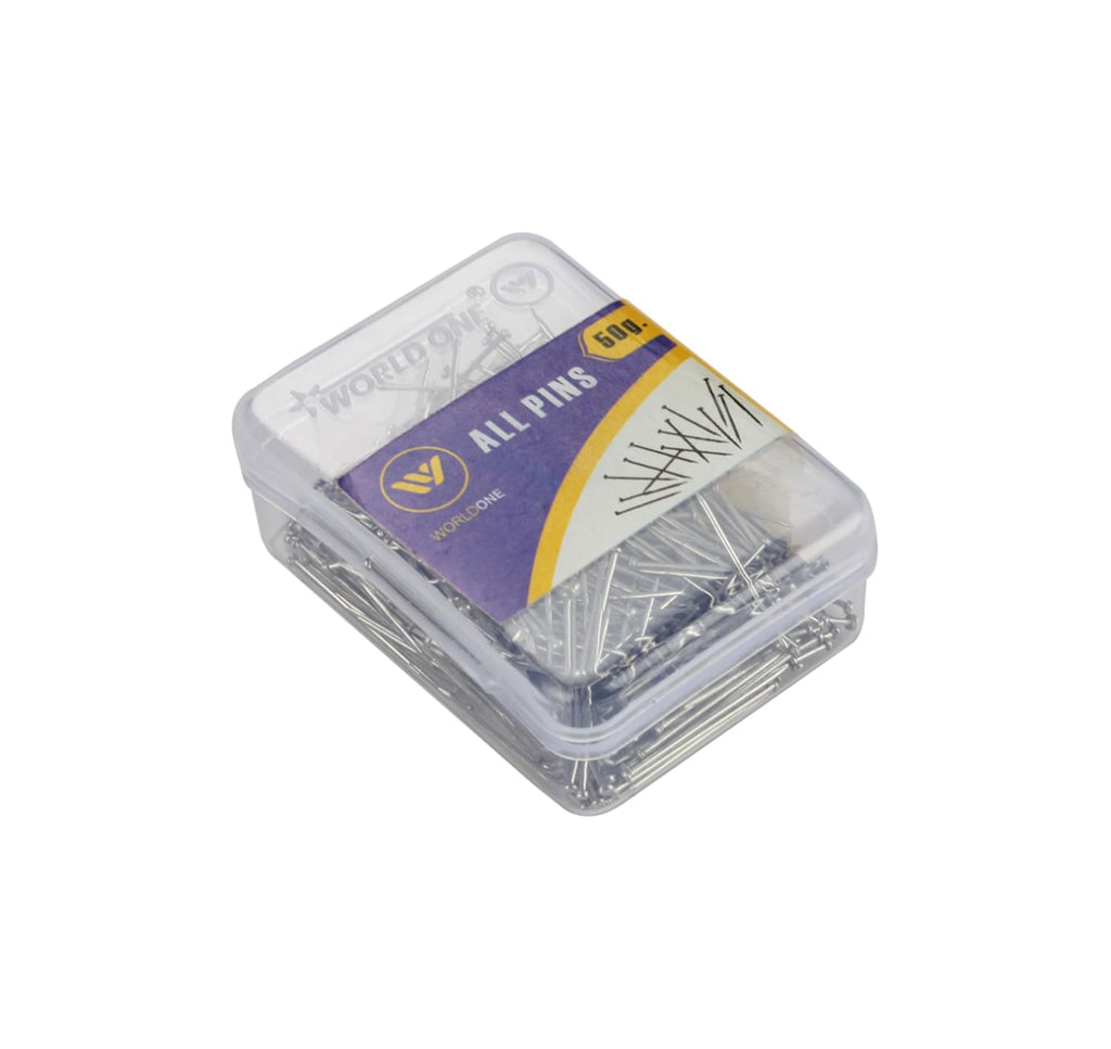Worldone All Pins, 50g, Clear Storage Box (Pack of 8)