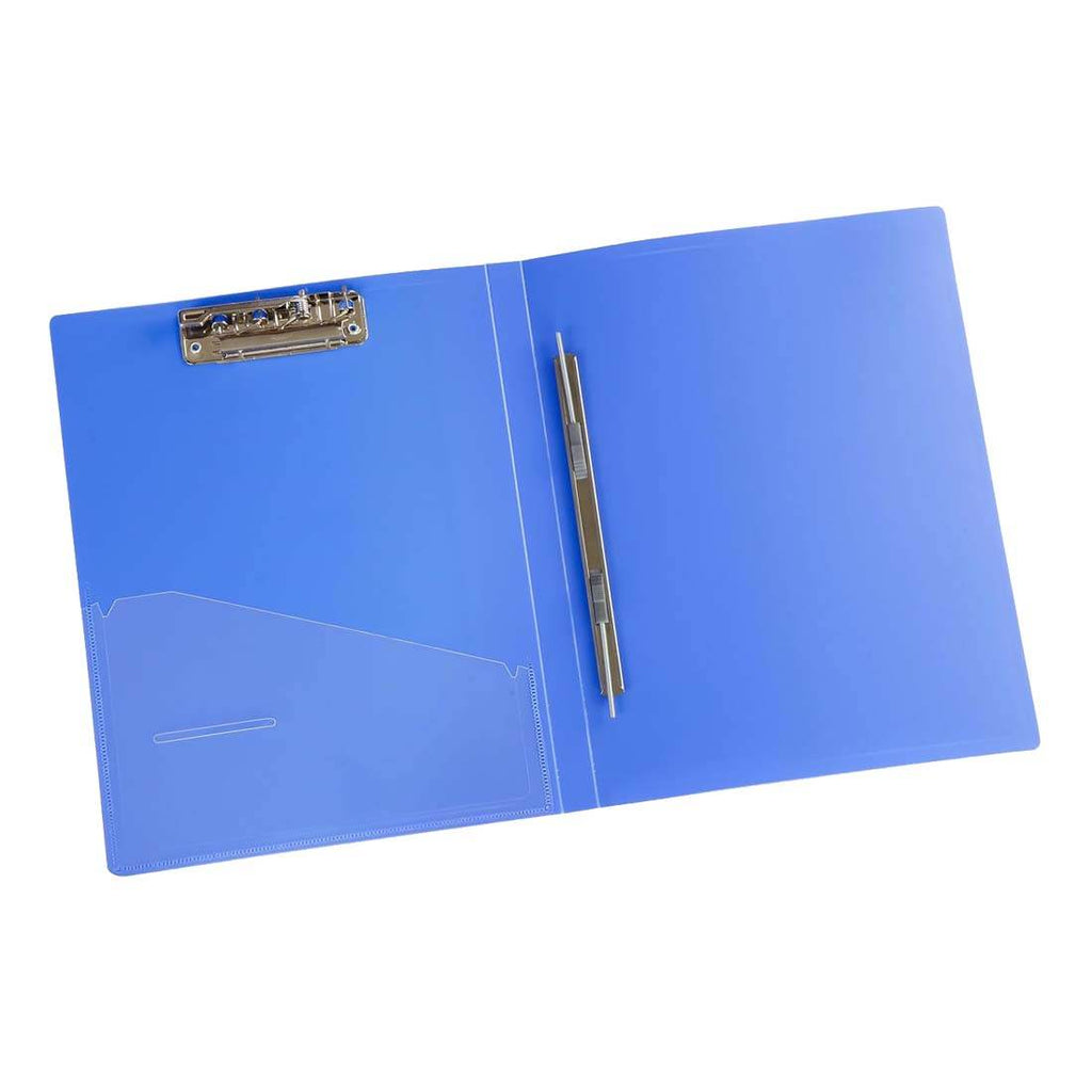 One Side File Worldone Twin Clip File with Half Pocket for Losse Papers, 0.8mm PP Sh ...
