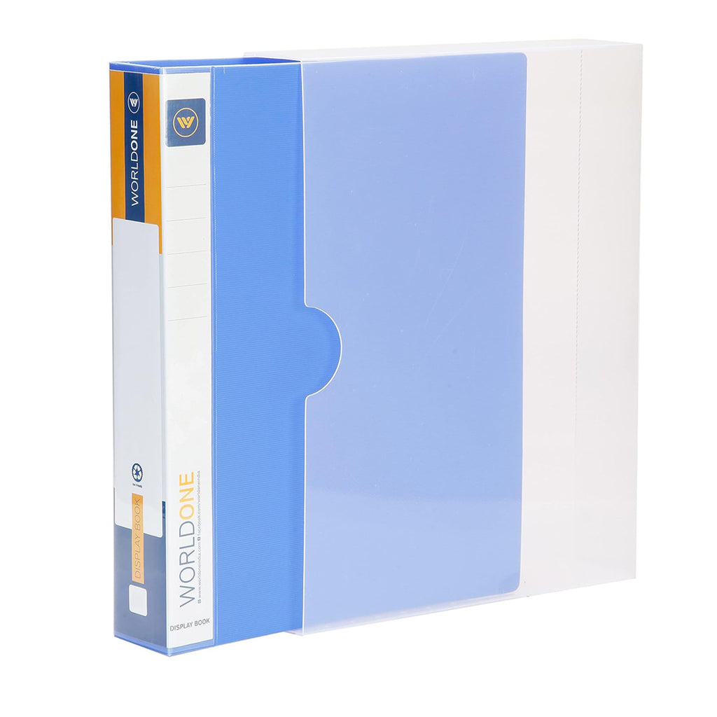 Worldone Presentation Display Book File | Made of 1.5 mm Virgin PP sheet | 80 Bound Top Loading Plastic Binder Sleeves | Project Folder for School & Offices
