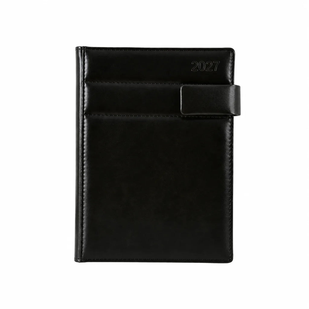 Worldone premium Pu (Faux leather) finish Cardboard Bound Cover Horizontal Ruled, New Year Diary 2027 with 432 pages of 64 gsm Paper, used as a Planner/ Organiser/ Journal, Ideal for Corporate gifting, Size B5 (Nescafe)