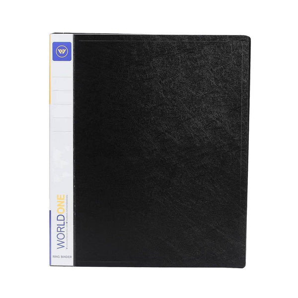 Worldone 2O Stationery Supplies 17mm Chrome Plated Clip with 0.8 mm virgin PP Sheet, Spine Label for Classification, Pockets on Inside Cover for Loose Sheets - Worldone India Shoppe
