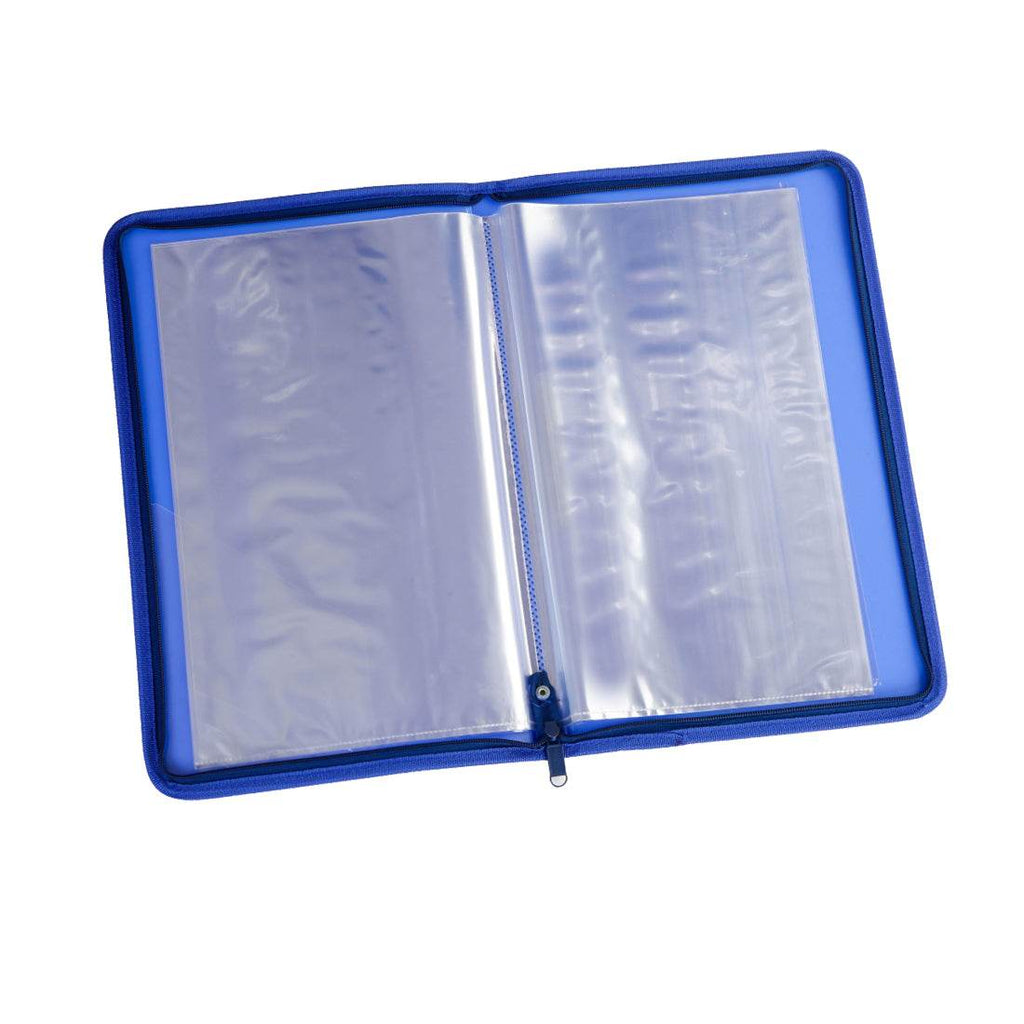 Worldone Zipper Display Book Folder for Documents, with Name Card