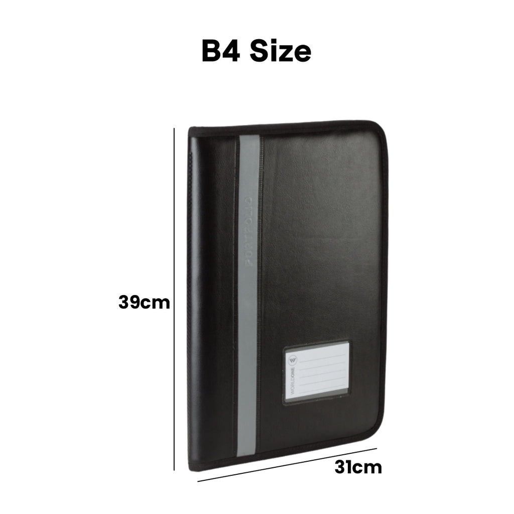 Worldone Portfolio Display Book Folder Zipper closed with 20