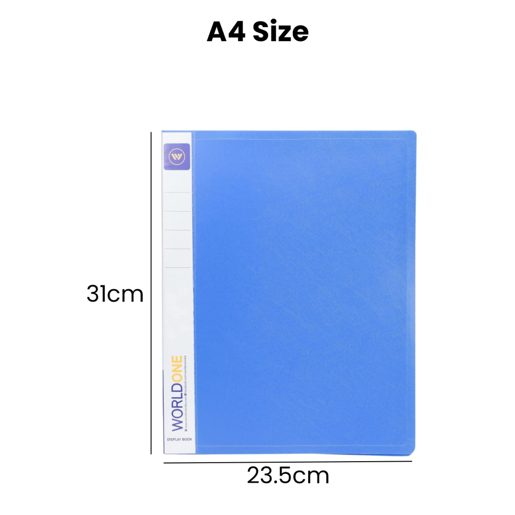 Worldone Display Book File for Documents | 0.8 mm virgin PP Sheet
