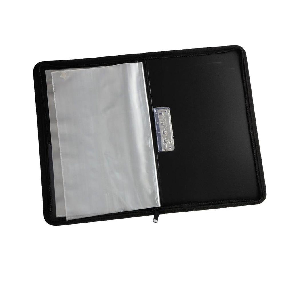 Worldone Zipper Display Book Folder for Documents, with Name Card