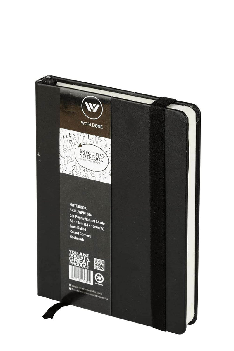 Worldone PU Leather Finish Card Board Cover Executive Notebook with 80 ...