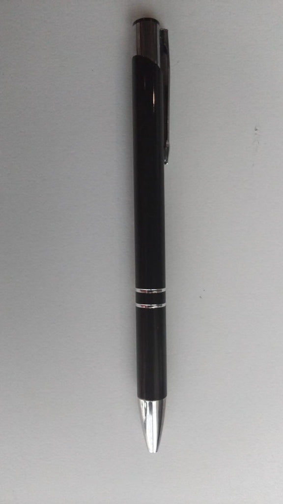 Worldone Premium Black Metal Ball Pen with Chrome Finish, Smooth Writing, Elegant Design for Office, School & Gifting