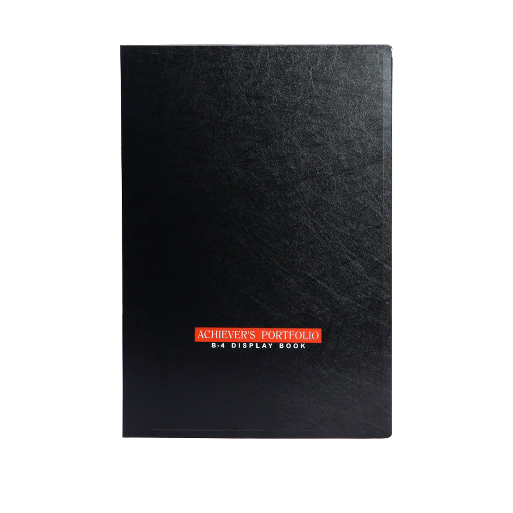 Worldone B4 (Bigger Size) | Achiever Portfolio Display Book Folder for Documents | 1 mm Virgin PP Material | 40 Bound Non-Refillable Top Loading Plastic Binder Sleeves for Office | (Set of 1)